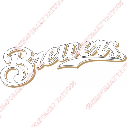 Milwaukee Brewers Customize Temporary Tattoos Stickers NO.1710